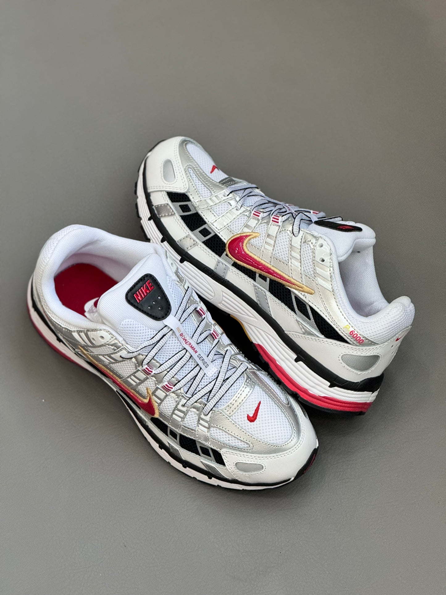 Nike P-6000 White Gold Red