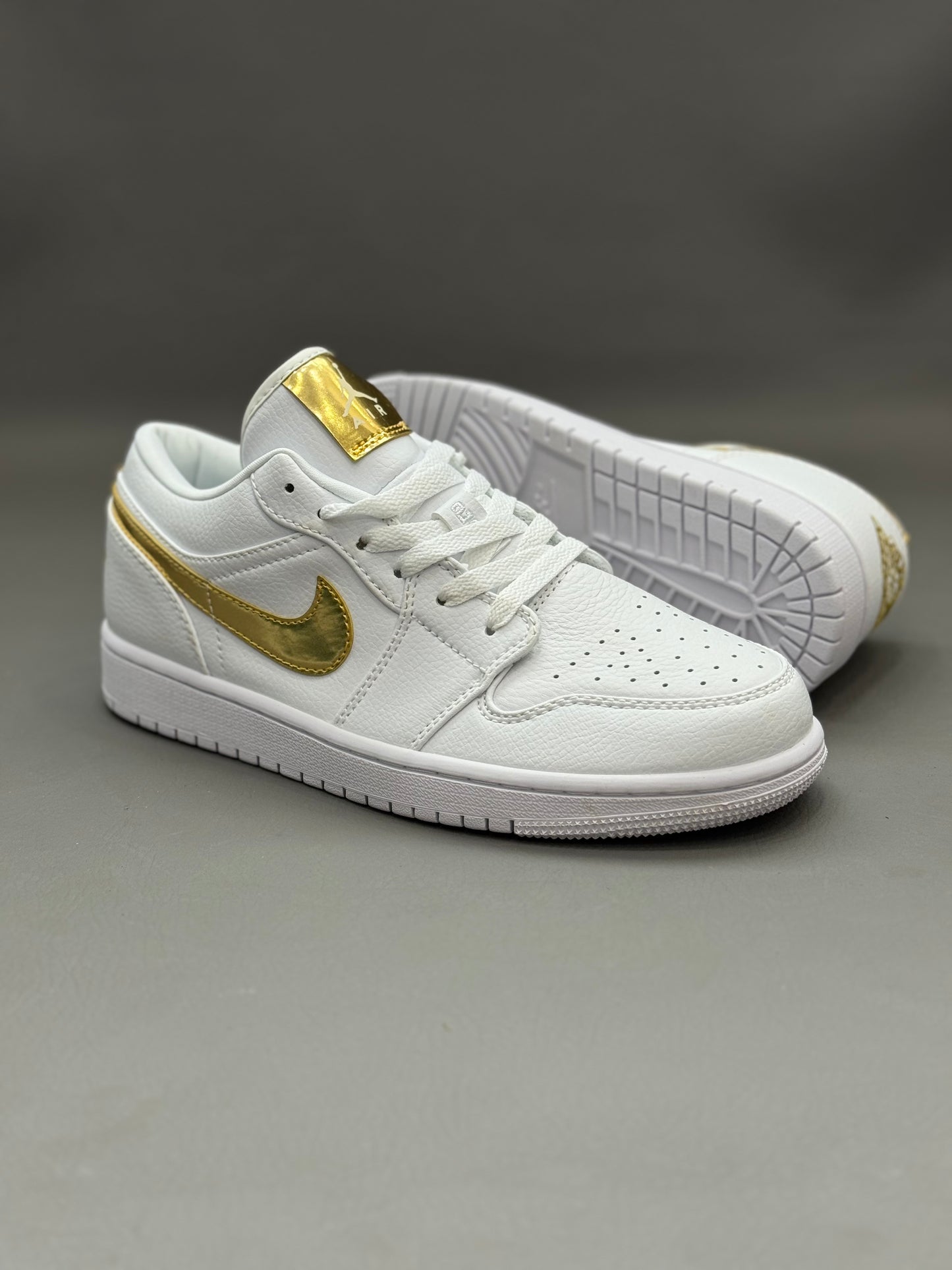 Air Jordan 1 Low White and Gold