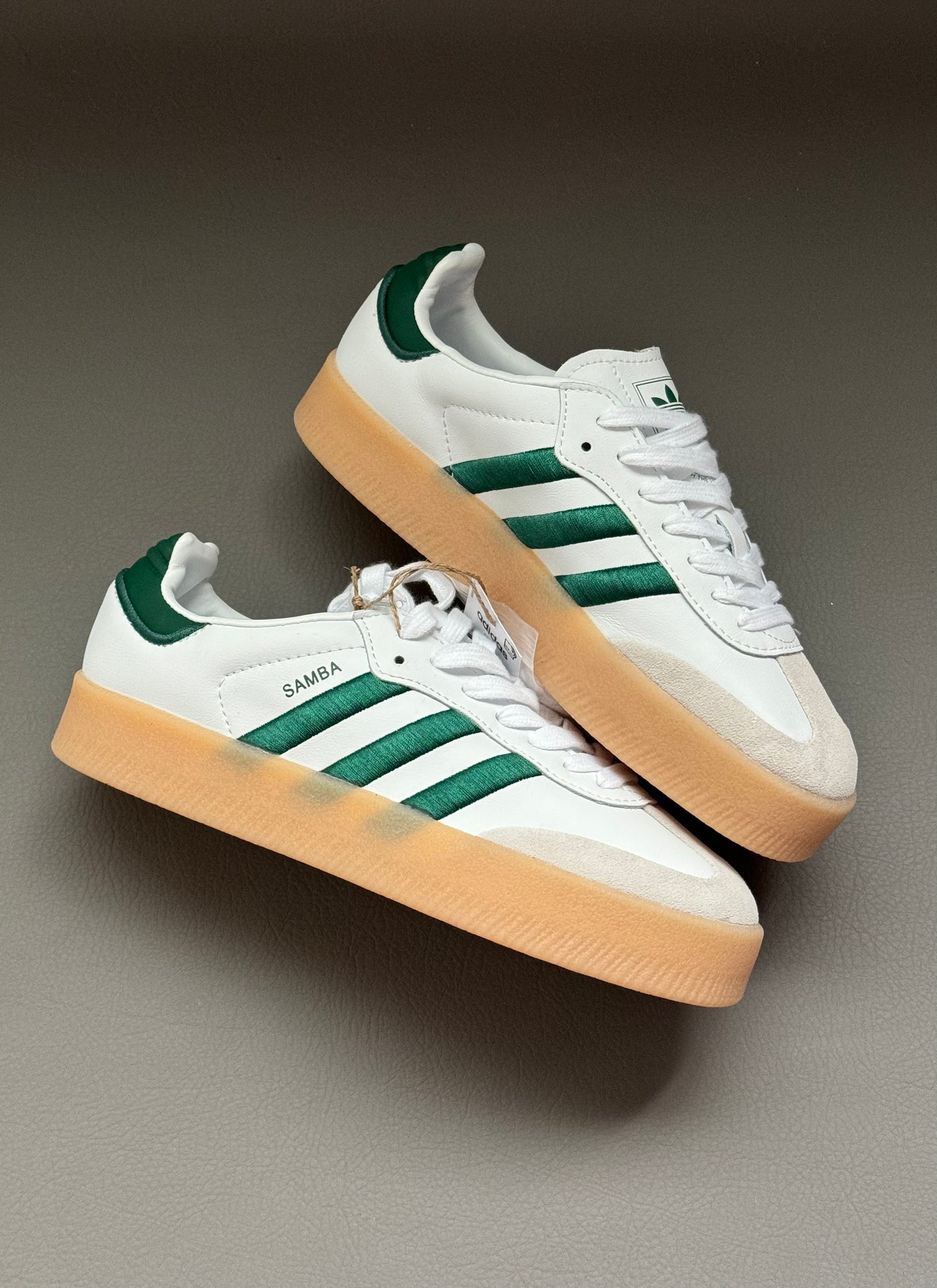 Adidas Sambae White Collegiate Green Gum