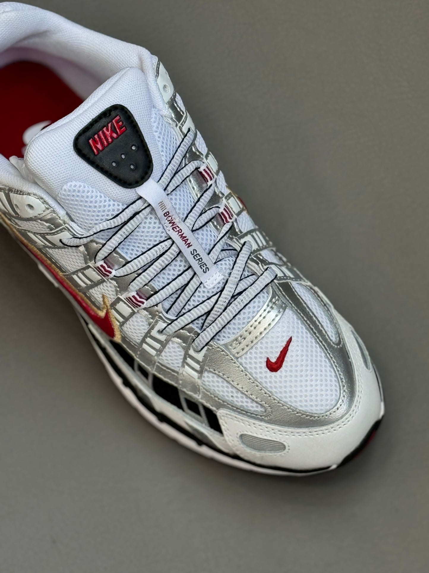 Nike P-6000 White Gold Red