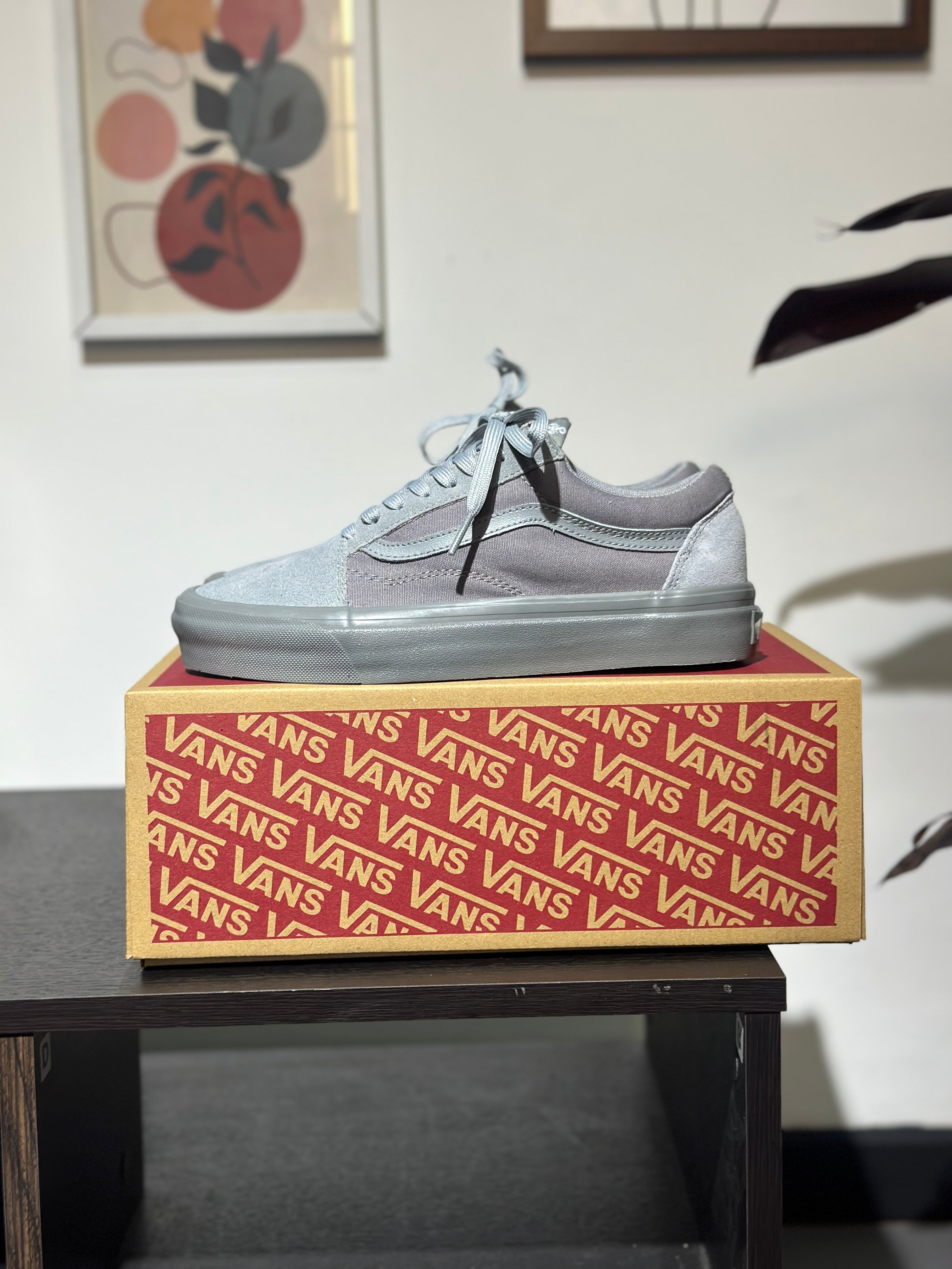 Gray on gray vans best sale