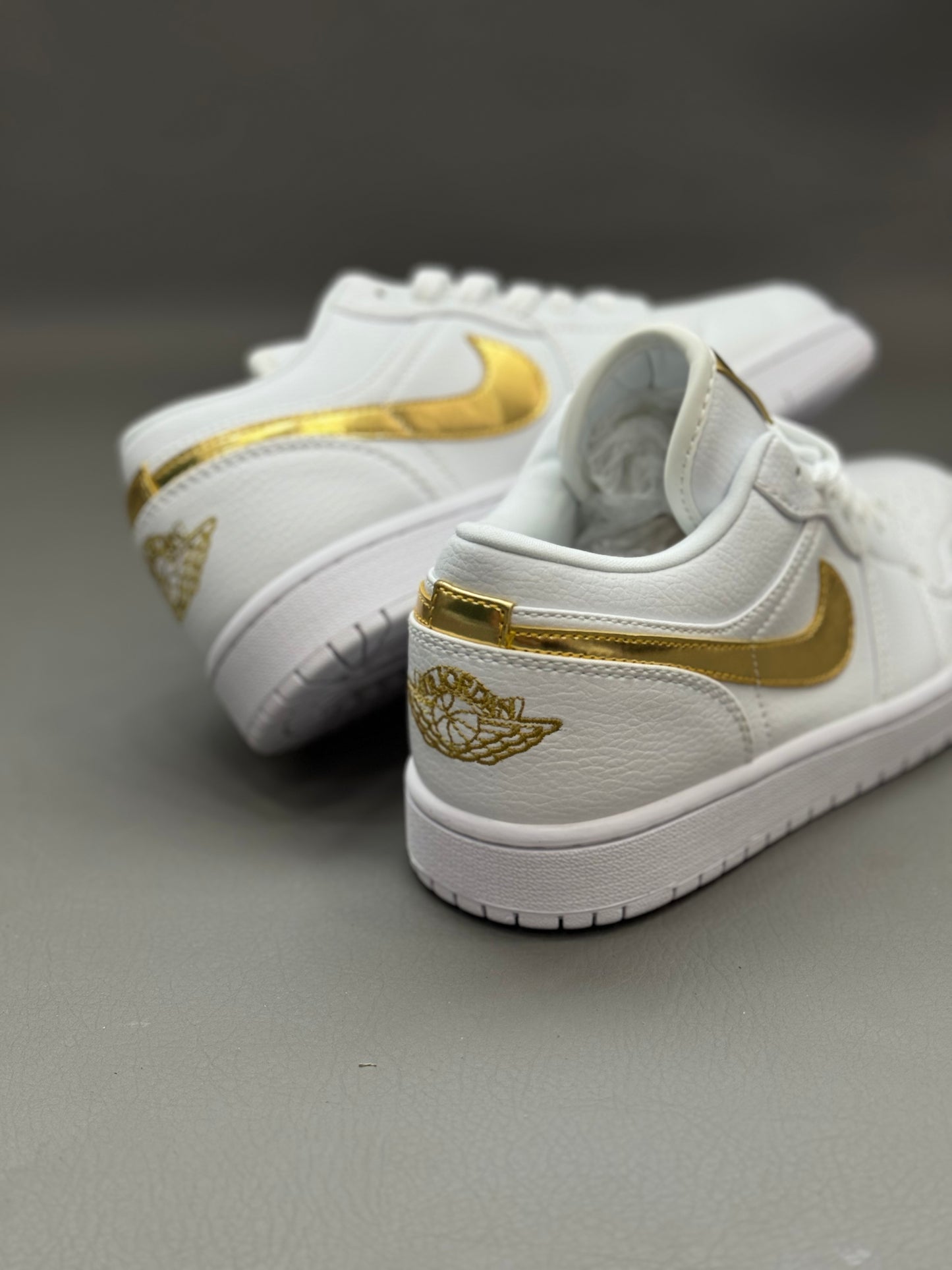 Air Jordan 1 Low White and Gold