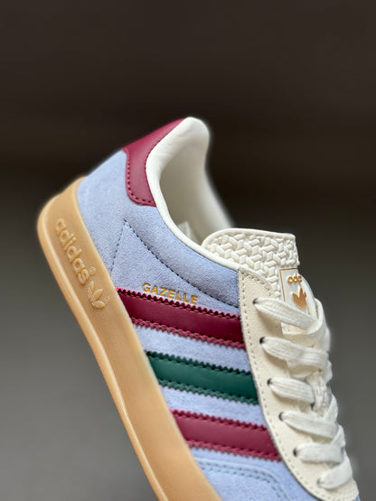 Adidas Gazelle Indoor Blue Dawn Collegiate Burgundy