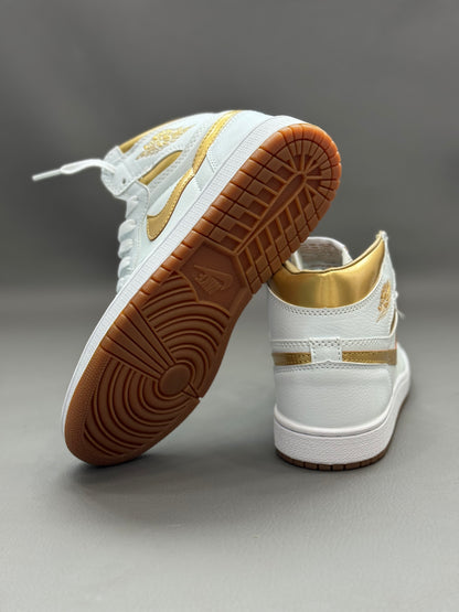 Air Jordan 1 High White and Gold