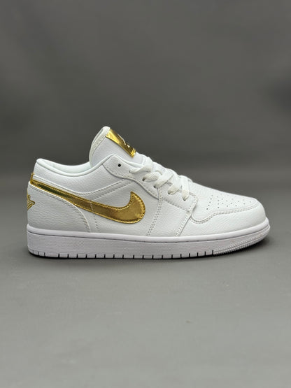 Air Jordan 1 Low White and Gold