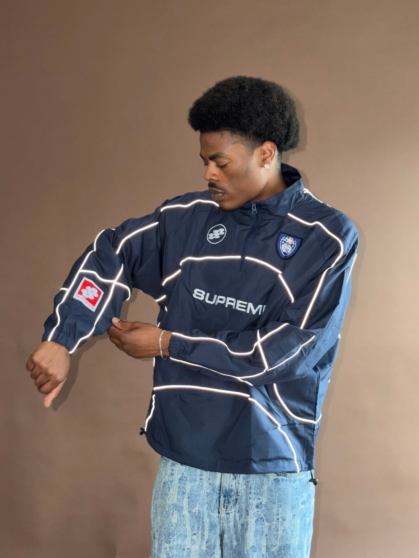 Chaqueta SUPREME Reflective Piping Pullover