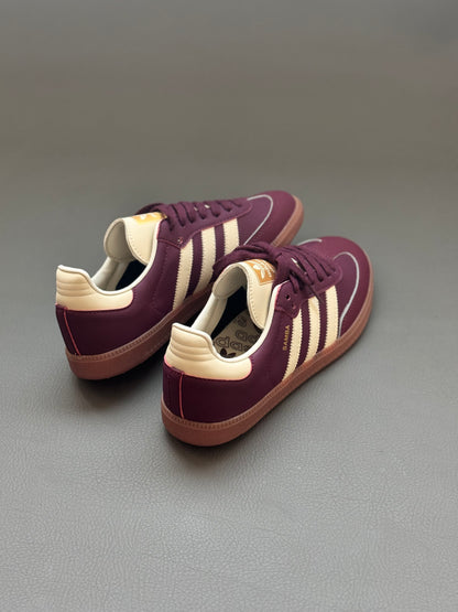 Adidas Samba Maroon Gold Metallic