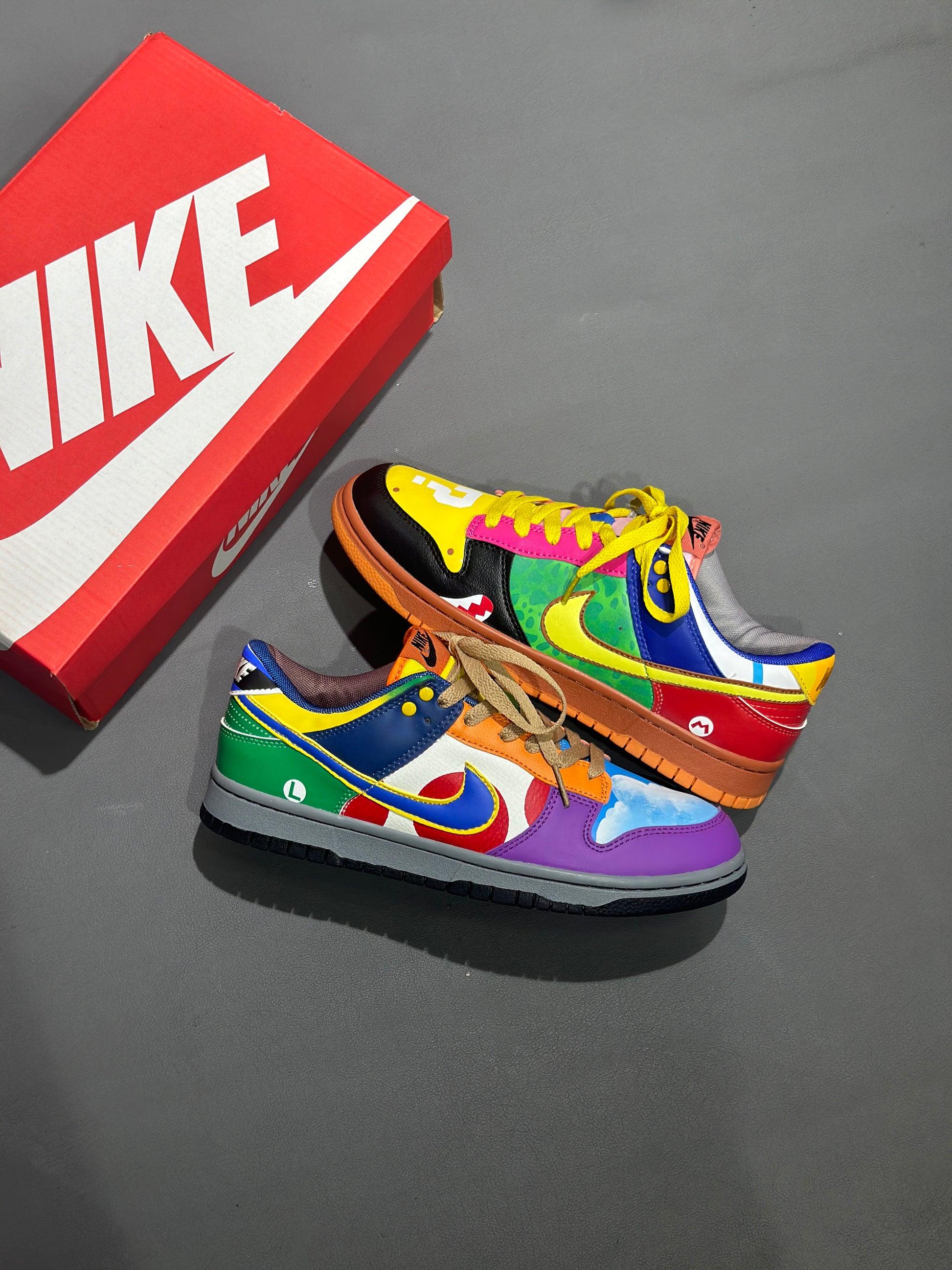 Tenis Zapatillas De Mario Bros Nike Dunk Low X Mario Bros